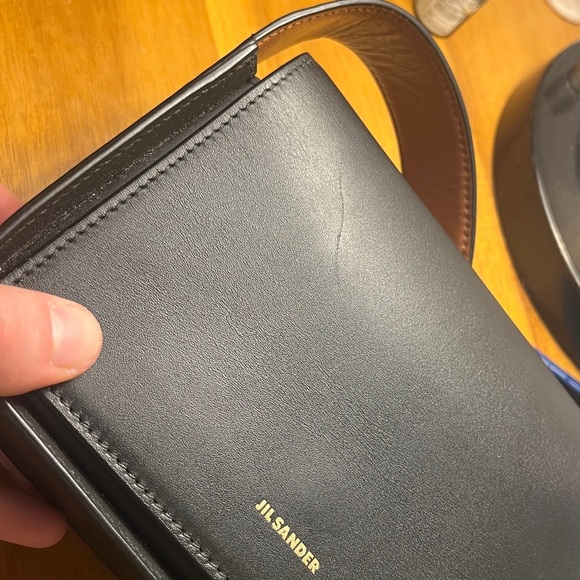 Jil Sander All Day Flap Bag Black Calfskin gold hardware. Rare. - Picture 14 of 14